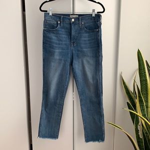 Madewell Stovepipe straight leg jeans size 29